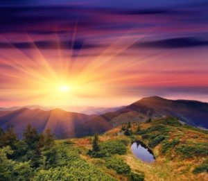 11763757 - dawn in mountains carpathians, ukraine. autumn morning