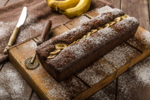 56218548 - homemade banana bread wholemeal with dark chocolate